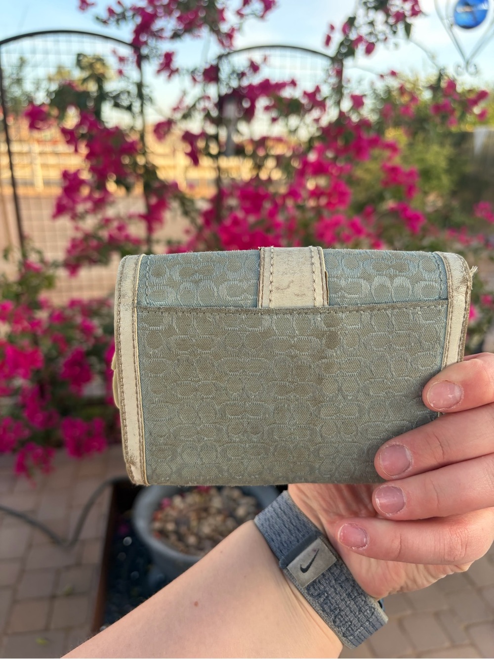 Light Blue Coach Buckle wallet - Picture 2 of 4